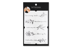 Тату Tattooshka Гілочки із фразами тимчасові