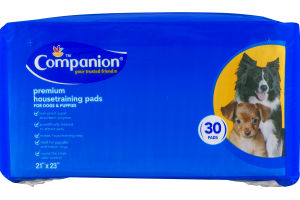 Companion Premium Housetraining Pads for Dogs & Puppies - 30 CT