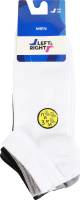 Носки мужские Left&Right №222 44-45 белый/бело-серый/темно-серый 3пары