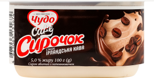 Сирок 5% збитий з наповнювачем Ірландська кава Cafe Чудо ст 100г