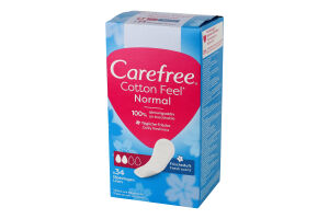 Прокладки щоденні гігієнічні Fresh scent Normal М'якість бавовни Carefree 34шт
