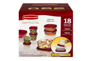 Rubbermaid Easy Find Lids Food Storage Containers - 18 CT