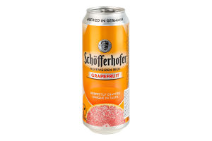 Пиво спеціальне 0.5л 2.5% пшеничне нефільтроване з додаванням соку Grapefruit Schofferhofer з/б