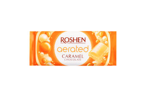 Шоколад білий карамельний пористий Roshen м/у 80г