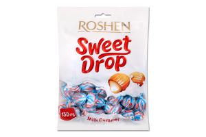 Карамель з молочною начинкою Молочна крапелька Roshen м/у 150г