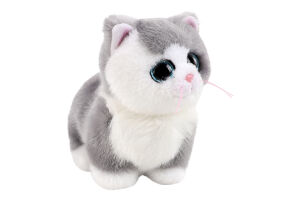 Игрушка мягкая для детей от 3лет 15см №37411 Серая кошка Фурли Beanie babies TY 1шт