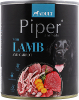 Корм д/собак з ягнятиною та морквою 800г ж/б Пайпер