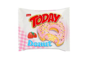 Кекс в глазури с начинкой со вкусом клубники Donut Today м/у 50г