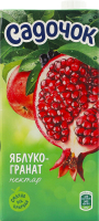 Нектар осветленный пастеризованный Яблоко-гранат Садочок т/п 0.95л