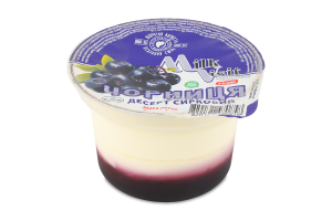 Десерт сирковий з наповнювачем Чорниця 9% 200г стакан Milk Visit