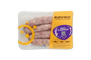 Ковбаса По-Домашньому д/запікання охолоджена 500г газ/уп Це м'ясо