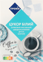 Цукор білий буряковий пресований швидкорозчинний другої категорії Премія к/у 500г