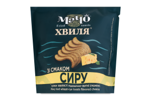 Грінки пшенично-житні хвилясті смажені зі смаком сиру Macho д/п 80г