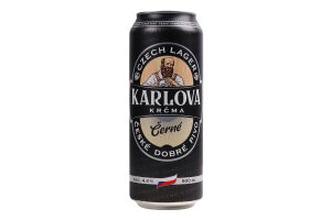 Пиво 0.5л 4.4% темное пастеризованное фильтрованное Cerne Karlova Krčma ж/б
