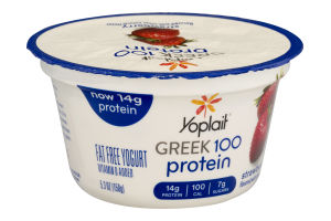 Yoplait Greek 100 Protein Fat Free Yogurt Strawberry