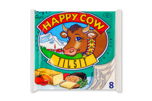 Сыр плавленый 35% ломтиками Тильзит Happy Cow м/у 150г