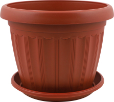 Горщик д/квітів Терра теракотовий 17*13см з підставкою Алеана