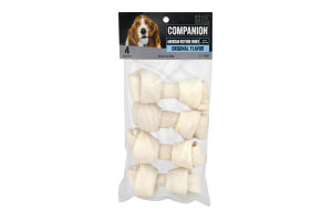 Companion Dog Chews American Beefhide Bones Original - 4 CT