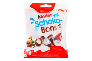 Конфеты из молочного шоколада с молочной начинкой и орехами Schoko-Bons Kinder м/у 125г