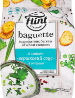 Сухарики пшеничные Сливочный соус с зеленью Baguette Flint м/у 100г