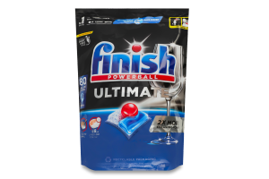Засіб для миття посуду в посудомийних машинах в капсулах All in 1 Ultimate Powerball Finish 80шт