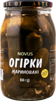 Огурцы маринованные пастеризованные Novus c/б 850г