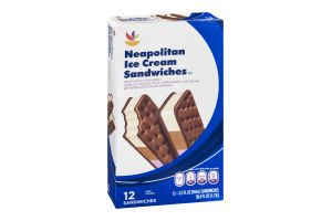 Ahold Neapolitan Ice Cream Sandwiches - 12 CT