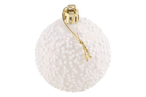 Прикраса ялинкова Куля Сніг 60мм 31328