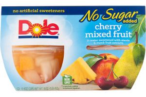 Dole Cherry Mixed Fruit No Sugar Added - 4 CT