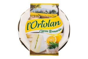 Сир м'який L'Ortolan з лимоном та розмарином 29% 135г Milleret