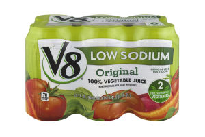V8 100% Vegetable Juice Low Sodium Original - 6 PK