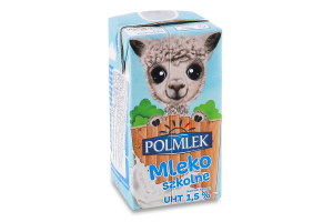 Молоко ультрапастеризов Polmlek Шкільне молоко1,5%
