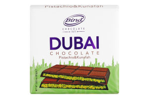Шоколад Dubai молочний з фісташкою та тістом кадаїфі 80г Bind