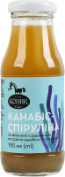Сік неосвітлений пастеризований яблучний Канабіс-спіруліна Gourmet Коник с/пл 195мл