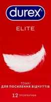 Презервативы латексные тонкие с силиконовой смазкой Elite Durex 12шт