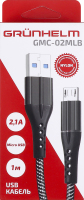 Кабель Grunhelm Micro USB 1м GMC-02MLB