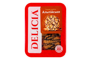 Печенье сдобное с арахисом и декором Альпийское Delicia лоток 200г