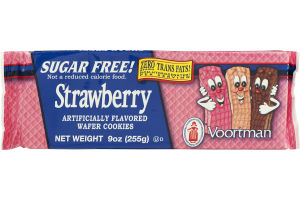 Voortman Strawberry Wafer Cookies Sugar Free
