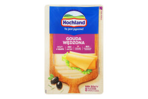 Сир Hochland Гауда копчений б/лактози нарізка 135 г (Польща)