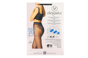 Колготки жіночі Elegante Fleur Ajour top 20den 2 nero