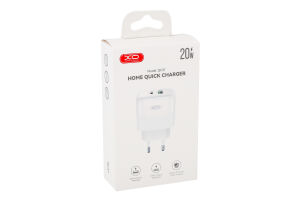 Пристрій зарядний мережевий 1USB-A+1USB-C PD20W/QC18W ХО