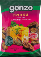 Сухарики ржаные со вкусом холодца с хреном Гренки Gonzo м/у 50г