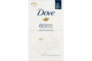 Dove Engraved Beauty Bar White - 6 CT