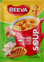 Крем-суп швидкого приготування зі смаком курки з крутонами Курячий Reeva м/у 17г