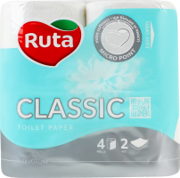 Папір туалетний 2-х шаровий 150 листів Classic Ruta 4шт