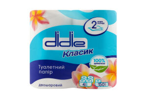 Туал. папір Didie 4 шт. Класик Білий 2-х шар.