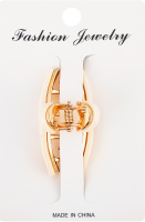 Заколка-краб д/волосся однотонна фігурна 5*2,5см