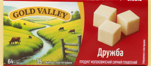 Продукт сирний 35% молоковмісний плавлений Дружба Gold Valley м/у 64г