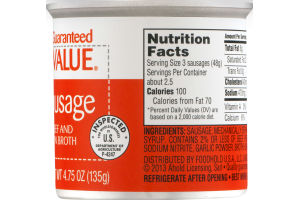 Guaranteed Value Vienna Sausage