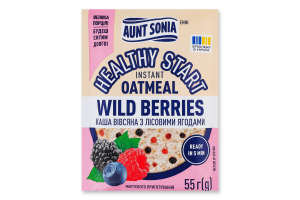 Каша овсяная мгновенного приготовления с лесными ягодами Healthy start Aunt Sonia м/у 55г